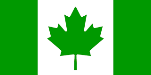Greenb Canadian flag